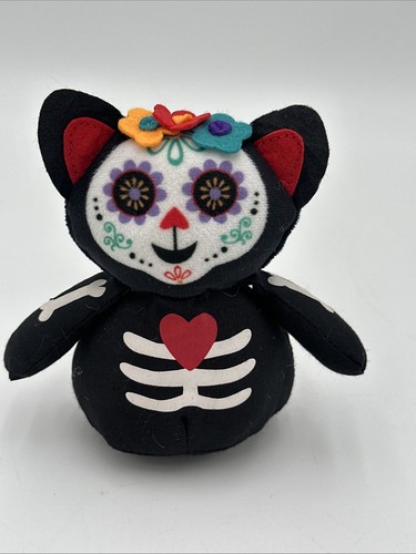 Black skeleton plush cat - skeleton,